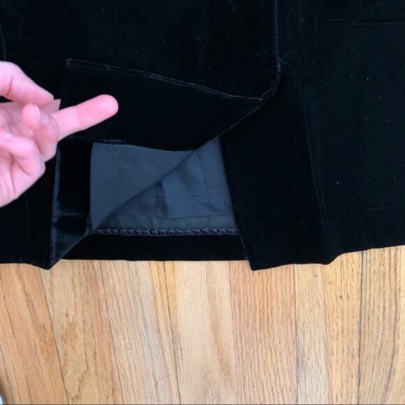 Talbots black velour pencil skirt - Picture 5 of 7